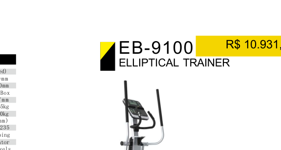 EB-9100 - Elliptical Trainer